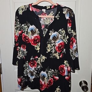 Nwot Women's Sew In Love Floral Bouse Sz M